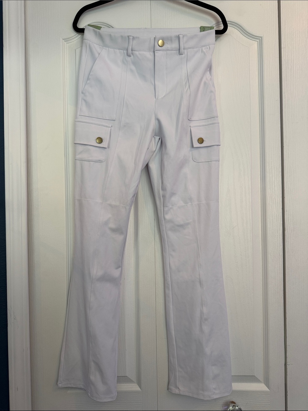 HALARA White Wide Leg Cargo Pants - Medium Regular